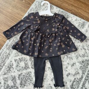 Grayson mini baby dress set size 3-6m